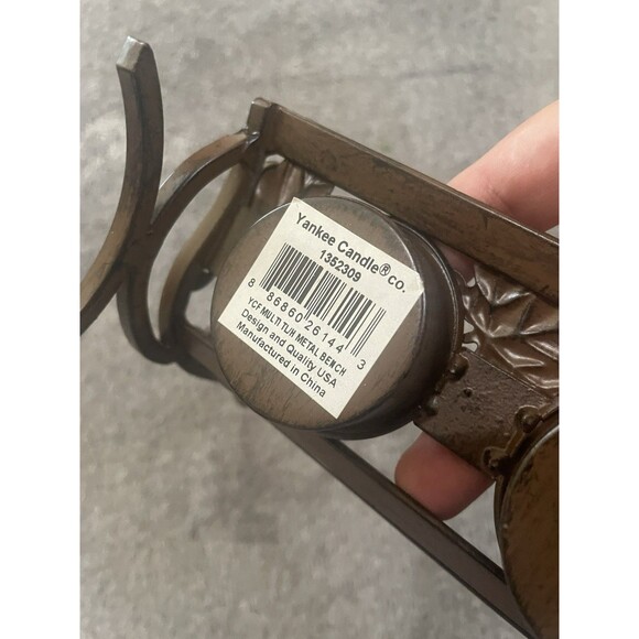 Yankee Candle Tea Light Burner Nature Metal Park Bench - Picture 6 of 8